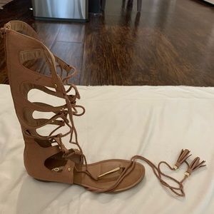 Aldo Marianne Gladiator Knee High Lace Up Sandals 8.5